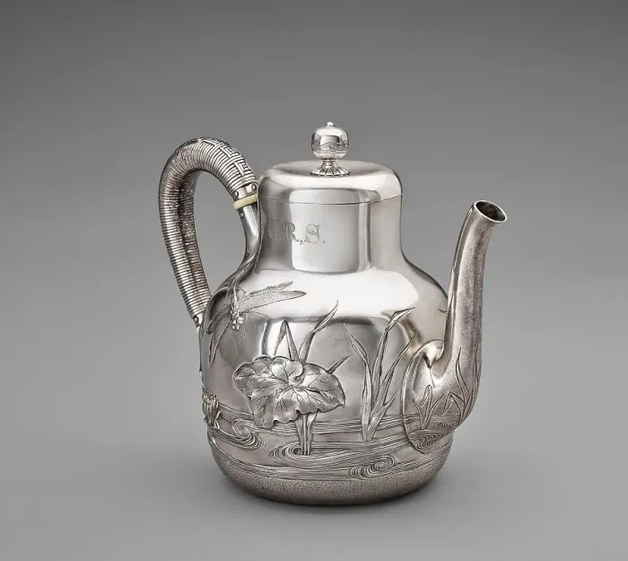 Framed Print : Coffee pot, 1881. Creators: Dominick and Haff, Giles Brothers and Company Framed Print : Coffee pot, 1881. Creators: Dominick and Haff, Giles Brothers and Company