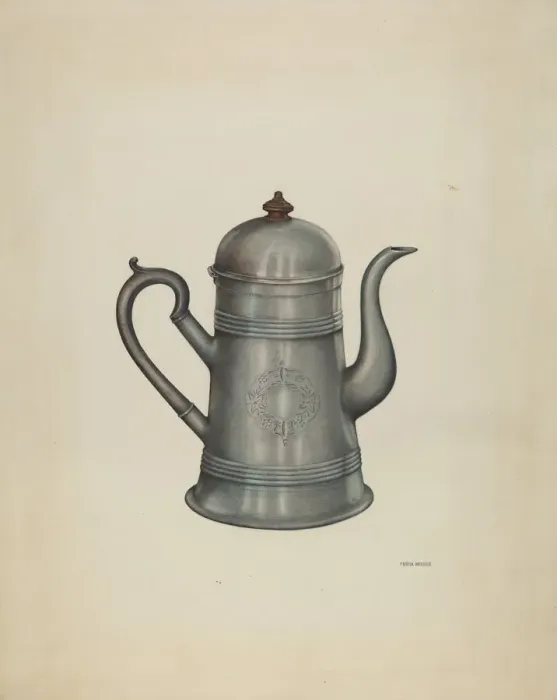 Framed Print : Coffee Pot, 1935 / 1942. Creator: Frank McEntee Framed Print : Coffee Pot, 1935 / 1942. Creator: Frank McEntee