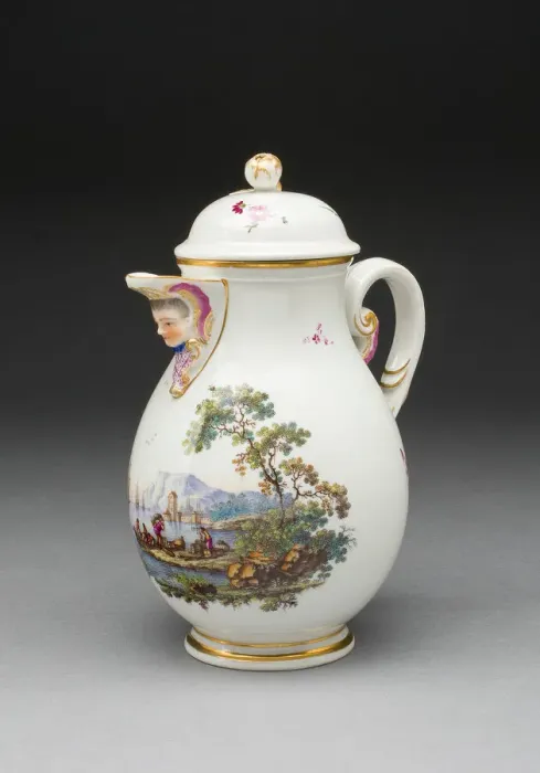 Framed Print : Coffee Pot, Ansbach, c. 1770. Creator: Ansbach Pottery and Porcelain Factory Framed Print : Coffee Pot, Ansbach, c. 1770. Creator: Ansbach Pottery and Porcelain Factory