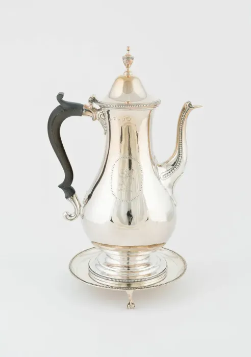 Framed Print : Coffee Pot and Stand, London, 1786. Creator: Hester Bateman Framed Print : Coffee Pot and Stand, London, 1786. Creator: Hester Bateman