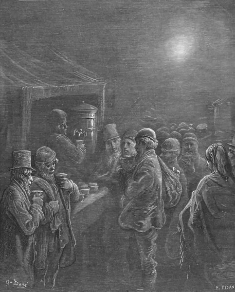 Coffee Stall - Early Morning, 1872. Creator: Gustave Doré