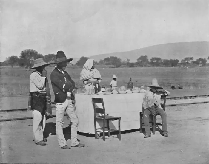Framed Print : A Coffee-Stand on the Mexican Central Railroad, 19th century Framed Print : A Coffee-Stand on the Mexican Central Railroad, 19th century