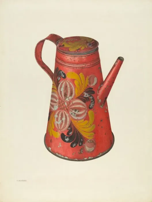 Framed Print : Coffeepot, 1940. Creator: Charles Henning