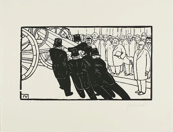 The Coffin Bearers, 1892. Creator: Félix Vallotton