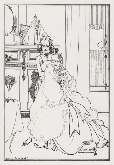 Framed Print : The Coiffing, from The Savoy No. 3, 1896. Creator: Aubrey Beardsley Framed Print : The Coiffing, from The Savoy No. 3, 1896. Creator: Aubrey Beardsley