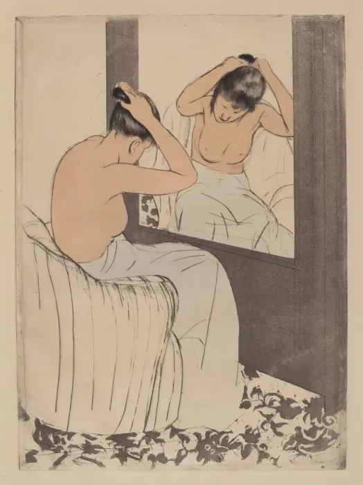 Framed Print : The Coiffure, 1890-1891. Creator: Mary Cassatt Framed Print : The Coiffure, 1890-1891. Creator: Mary Cassatt