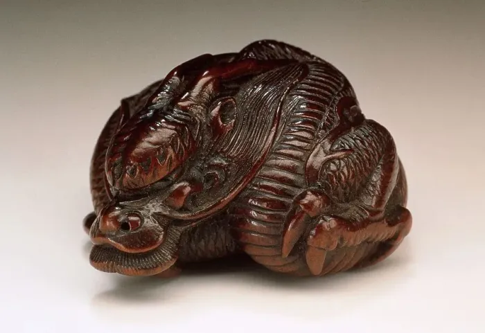Framed Print : Coiled Dragon, First half of 19th century. Creator: Unknown Framed Print : Coiled Dragon, First half of 19th century. Creator: Unknown