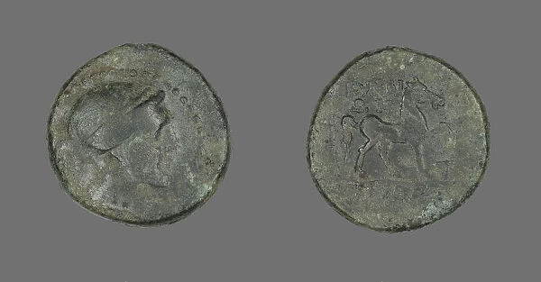 Coin Depicting the Amazon Cyme, 250-190 BCE. Creator: Unknown