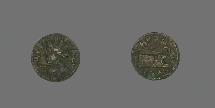 Framed Print : Coin Depicting the Amazon Smyrna, 1st-2nd century. Creator: Unknown Framed Print : Coin Depicting the Amazon Smyrna, 1st-2nd century. Creator: Unknown