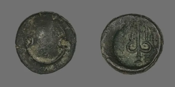 Framed Print : Coin Depicting a Boeotian Shield, 196-146 BCE. Creator: Unknown Framed Print : Coin Depicting a Boeotian Shield, 196-146 BCE. Creator: Unknown