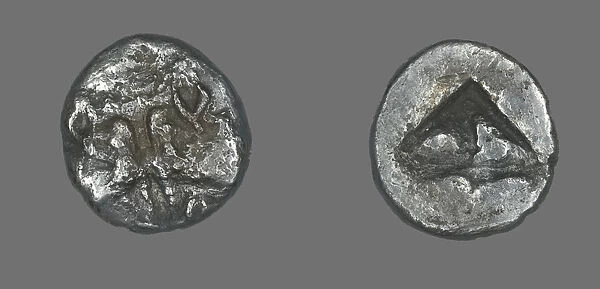 Coin Depicting Two Calves Heads, 550-440 BCE. Creator: Unknown