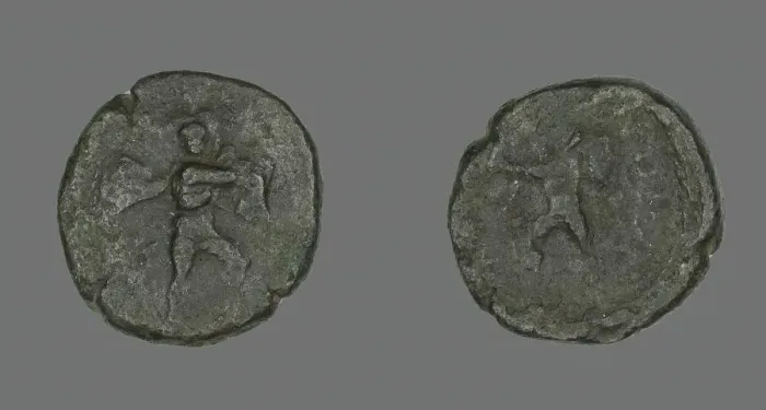 Framed Print : Coin Depicting the Catanian Brothers, 3rd-2nd century BCE. Creator: Unknown Framed Print : Coin Depicting the Catanian Brothers, 3rd-2nd century BCE. Creator: Unknown