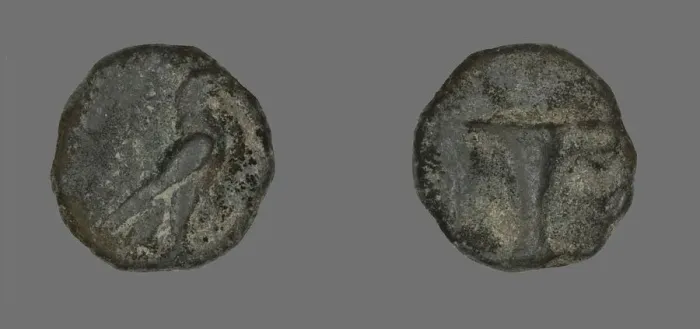 Framed Print : Coin Depicting an Eagle, about 320-250 BCE. Creator: Unknown Framed Print : Coin Depicting an Eagle, about 320-250 BCE. Creator: Unknown