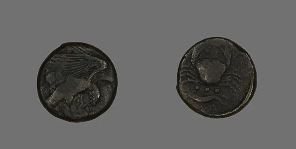 Coin Depicting an Eagle, about 472  /  406 BCE. Creator: Unknown