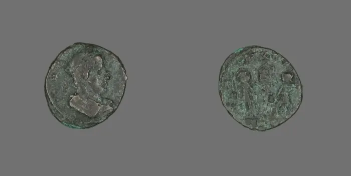 Framed Print : Coin Depicting an Emperor, 4th century. Creator: Unknown Framed Print : Coin Depicting an Emperor, 4th century. Creator: Unknown