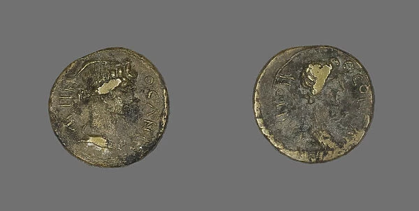 Coin Depicting a Female Bust, 31 BCE-476 CE. Creator: Unknown