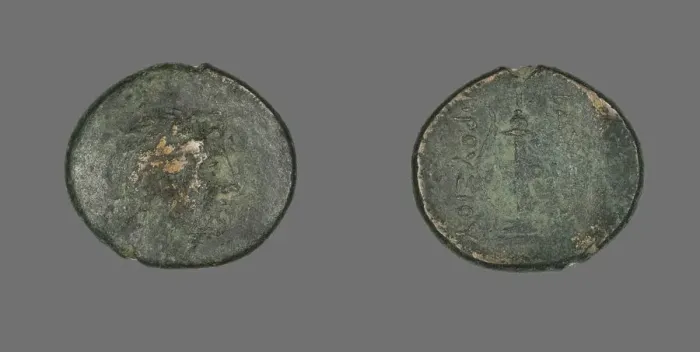 Framed Print : Coin Depicting the God Apollo, 238-183 BCE. Creator: Unknown Framed Print : Coin Depicting the God Apollo, 238-183 BCE. Creator: Unknown