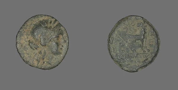Coin Depicting the God Apollo, about 250-190 BCE or later. Creator: Unknown