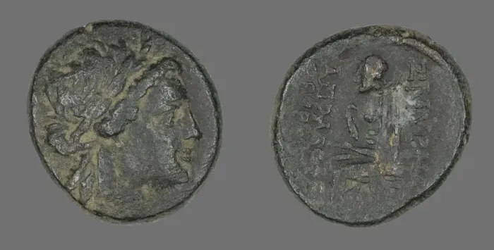 Framed Print : Coin Depicting the God Apollo, 2nd-1st century BCE. Creator: Unknown Framed Print : Coin Depicting the God Apollo, 2nd-1st century BCE. Creator: Unknown