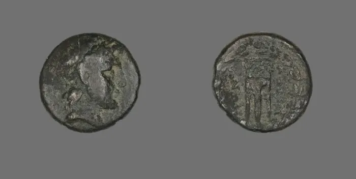 Framed Print : Coin Depicting the God Apollo, 2nd-1st century BCE. Creator: Unknown Framed Print : Coin Depicting the God Apollo, 2nd-1st century BCE. Creator: Unknown