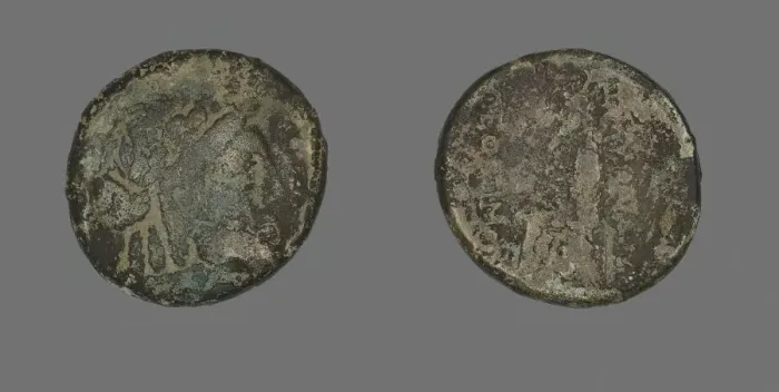 Framed Print : Coin Depicting the God Apollo, 2nd century BCE. Creator: Unknown Framed Print : Coin Depicting the God Apollo, 2nd century BCE. Creator: Unknown