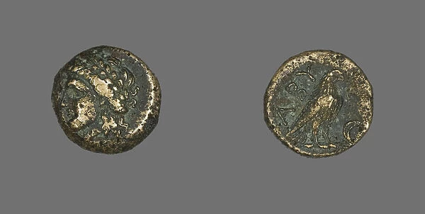Coin Depicting the God Apollo, 320-200 BCE. Creator: Unknown
