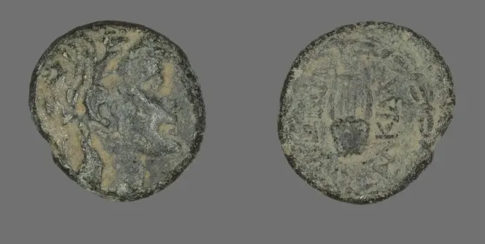 Framed Print : Coin Depicting the God Apollo, about 88-50 BC. Creator: Unknown Framed Print : Coin Depicting the God Apollo, about 88-50 BC. Creator: Unknown