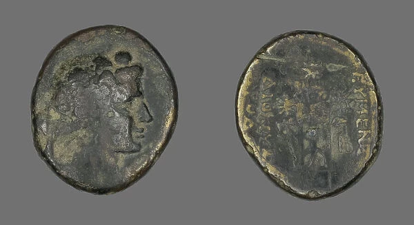 Coin Depicting the God Dionysos, about 133 BCE. Creator: Unknown