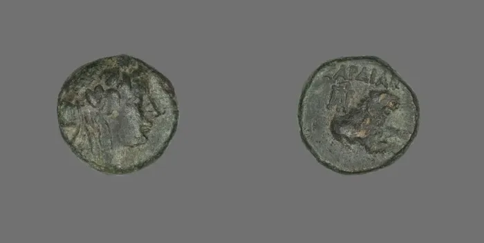 Framed Print : Coin Depicting the God Dionysos, about 133 BCE. Creator: Unknown Framed Print : Coin Depicting the God Dionysos, about 133 BCE. Creator: Unknown