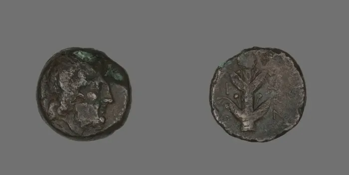 Framed Print : Coin Depicting the God Zeus Ammon, 247-221 BCE. Creator: Unknown Framed Print : Coin Depicting the God Zeus Ammon, 247-221 BCE. Creator: Unknown