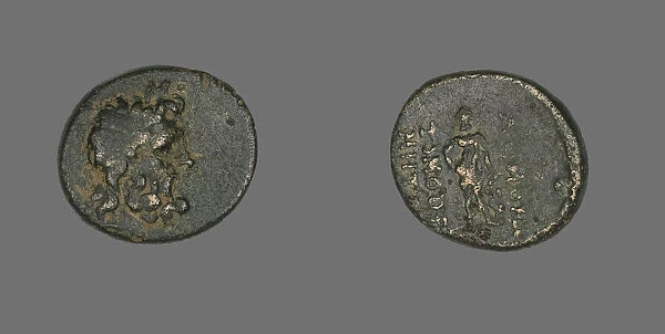 Coin Depicting the God Zeus, mid-1st century BCE. Creator: Unknown