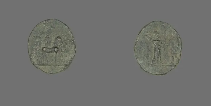 Framed Print : Coin Depicting the Goddess Artemis, after 190 BCE. Creator: Unknown Framed Print : Coin Depicting the Goddess Artemis, after 190 BCE. Creator: Unknown