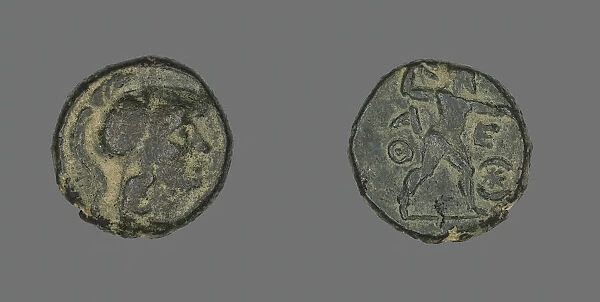 Coin Depicting the Goddess Athena, after 322 BCE or 220-83 BCE. Creator: Unknown