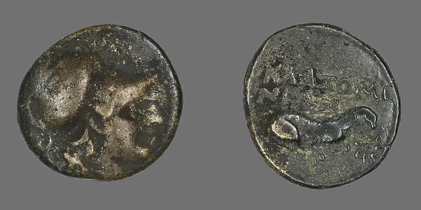 Coin Depicting the Goddess Athena, 387-301 BCE. Creator: Unknown