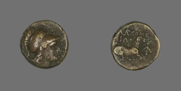 Framed Print : Coin Depicting the Goddess Athena, 387-301 BCE. Creator: Unknown Framed Print : Coin Depicting the Goddess Athena, 387-301 BCE. Creator: Unknown