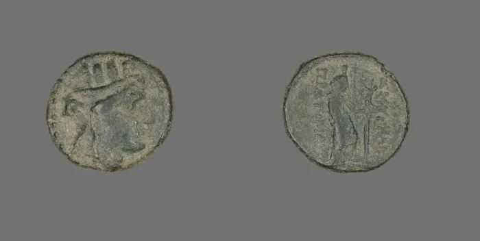 Framed Print : Coin Depicting the Goddess Kybele, 2nd century BCE. Creator: Unknown