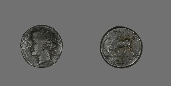 Coin Depicting the Goddess Persephone, 275-216 BCE. Creator: Unknown