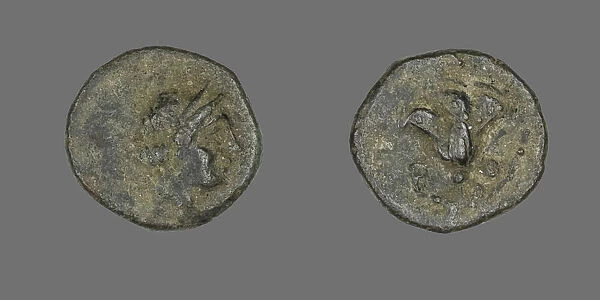 Coin Depicting the Goddess Rhodos, 333-304 BCE. Creator: Unknown