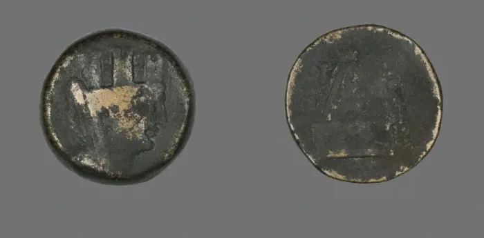 Framed Print : Coin Depicting the Goddess Tyche, 2nd-1st century BCE. Creator: Unknown Framed Print : Coin Depicting the Goddess Tyche, 2nd-1st century BCE. Creator: Unknown