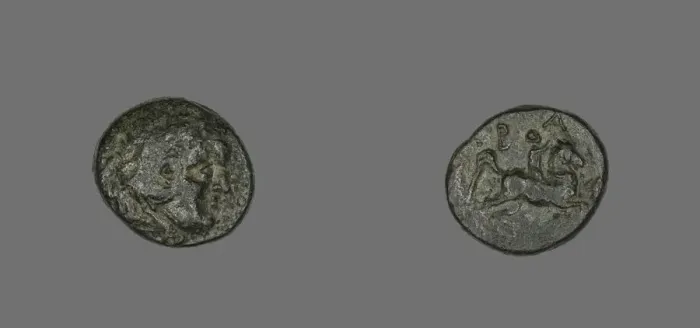 Framed Print : Coin Depicting Herakles, 220-178 BCE, issued by Philip V. Creator: Unknown Framed Print : Coin Depicting Herakles, 220-178 BCE, issued by Philip V. Creator: Unknown