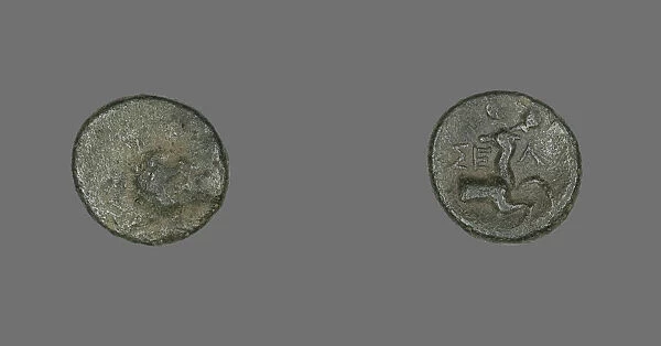 Coin Depicting the Hero Herakles, 2nd-1st century BCE. Creator: Unknown