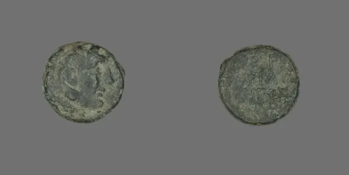 Framed Print : Coin Depicting the Hero Herakles, about 300-200 BCE. Creator: Unknown