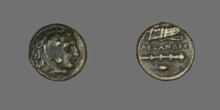 Framed Print : Coin Depicting the Hero Herakles, 336-323 BCE. Creator: Unknown Framed Print : Coin Depicting the Hero Herakles, 336-323 BCE. Creator: Unknown