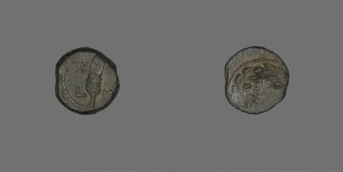Framed Print : Coin Depicting a Palm Branch, 24-25, Procurator: Valerius Gratus (24-25) Framed Print : Coin Depicting a Palm Branch, 24-25, Procurator: Valerius Gratus (24-25)