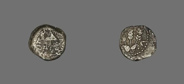 Coin Depicting a Parasol, 42-43, reign of King Herod Agrippa I (37-43). Creator: Unknown
