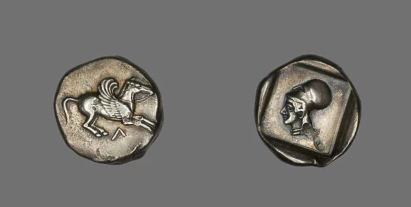 Coin Depicting Pegasus, about 500-450 BCE. Creator: Unknown