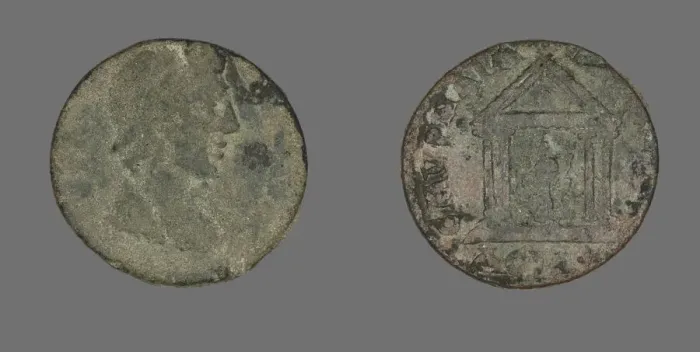 Framed Print : Coin Depicting Senate, 3rd century. Creator: Unknown Framed Print : Coin Depicting Senate, 3rd century. Creator: Unknown