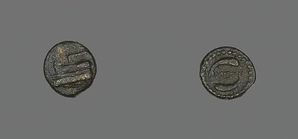 Coin Depicting a Ships Prow, after 307-243 BCE. Creator: Unknown