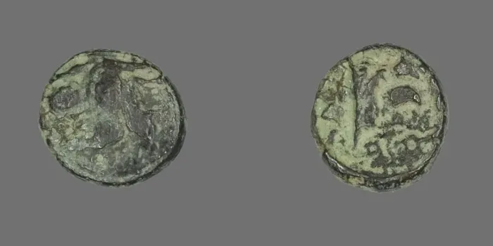 Framed Print : Coin Depicting a Sphinx, 301-109 BCE (?). Creator: Unknown Framed Print : Coin Depicting a Sphinx, 301-109 BCE (?). Creator: Unknown