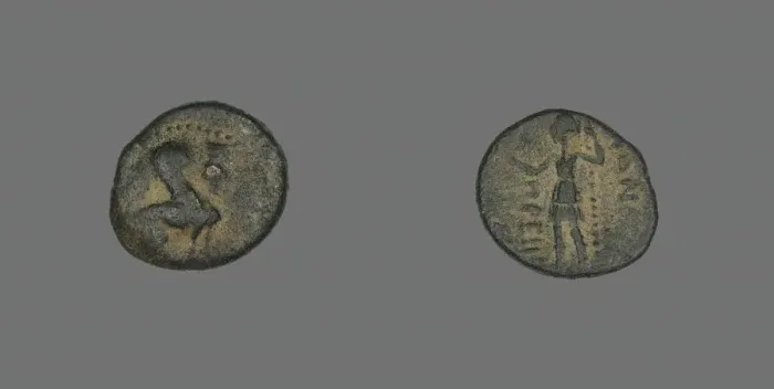 Framed Print : Coin Depicting a Sphinx, 31 BCE-476 CE. Creator: Unknown Framed Print : Coin Depicting a Sphinx, 31 BCE-476 CE. Creator: Unknown